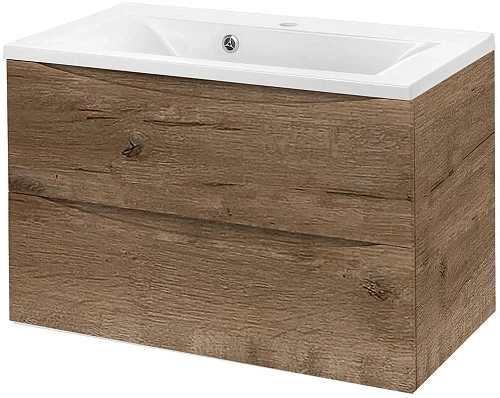 Тумба под раковину Vincea Mia 750 подвесная, 2 выкатных ящика soft close, V.Oak VMC-2MA750VO Тумба под раковину Vincea Mia 750 подвесная, 2 выкатных ящика soft close, V.Oak VMC-2MA750VO