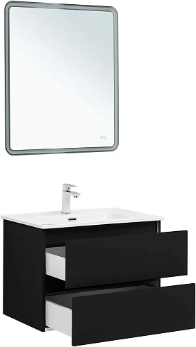 Тумба под раковину Aquanet Вега 2.0 70 черный 00337954 подвесная Тумба под раковину Aquanet Вега 2.0 70 черный 00337954 подвесная