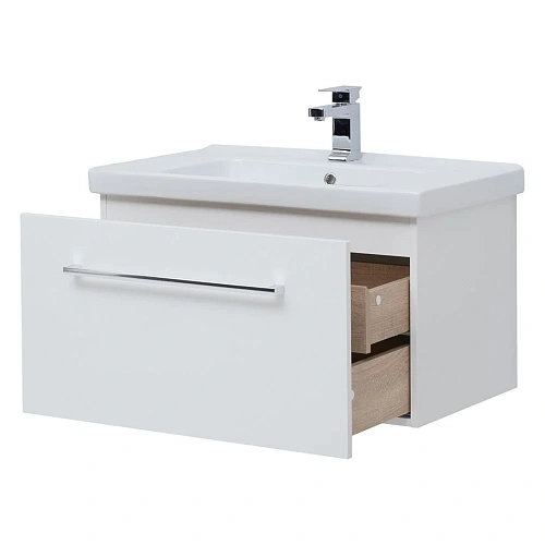 Тумба под раковину DREJA BIG INN, 80 см, подвесная, 1 ящик + выдвижной внутренний ящик, белый глянец 77.0203W Тумба под раковину DREJA BIG INN, 80 см, подвесная, 1 ящик + выдвижной внутренний ящик, белый глянец 77.0203W