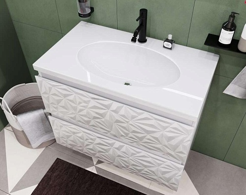 Тумба с раковиной Эстет Vegas Iceberg 116 ФР-00018149 900х450 подвесная 2 ящика Тумба с раковиной Эстет Vegas Iceberg 116 ФР-00018149 900х450 подвесная 2 ящика