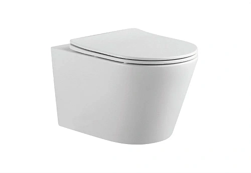 Унитаз подвесной Aquatek ВЕГА AQ1905-MW 525x360x320мм безободковый, тонкое сиденье Soft Close, цвет Унитаз подвесной Aquatek ВЕГА AQ1905-MW 525x360x320мм безободковый, тонкое сиденье Soft Close, цвет