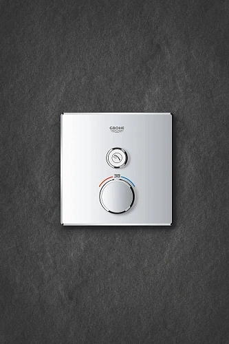 Смеситель для душа GROHE Grohtherm SmartControl (29123000) внешняя часть термостата, на 1 выход, хром Смеситель для душа GROHE Grohtherm SmartControl (29123000) внешняя часть термостата, на 1 выход, хром