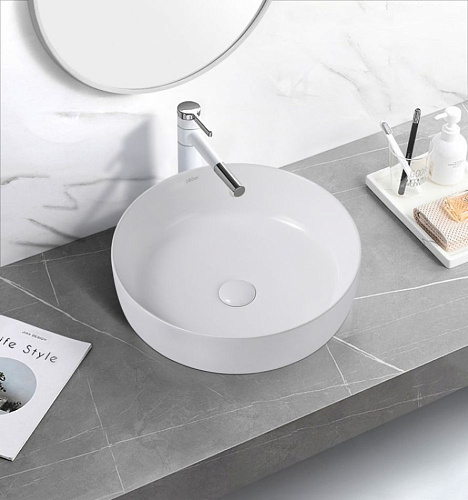 Раковина ABBER Bequem AC2100 накладная, белая Раковина ABBER Bequem AC2100 накладная, белая