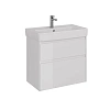 Тумба под раковину Lemark COMBI 80 см подвесная/напольная, белый LM03C80T
