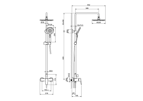 Душевая система Aquatek БЕТТА AQ2160CR Хром Душевая система Aquatek БЕТТА AQ2160CR Хром