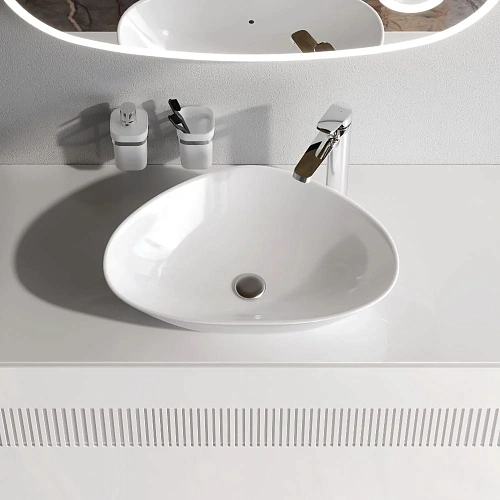 Раковина AM.PM Func M8FWCC50600WG накладная ассиметричная 60 см, белый Раковина AM.PM Func M8FWCC50600WG накладная ассиметричная 60 см, белый