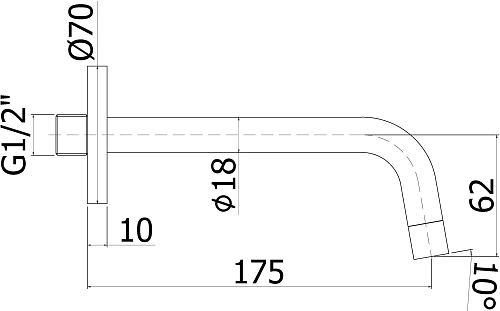 Излив Paffoni Light ZBOC045CR хром Излив Paffoni Light ZBOC045CR хром