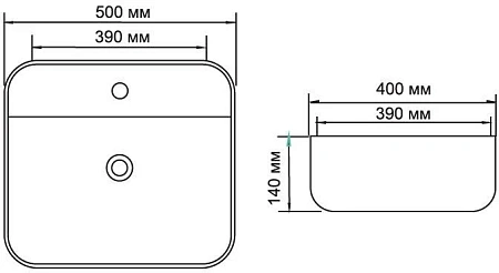 Раковина Aquanet City-2-MB 38,5 накладная, чернач матовая CITY-2-MB Раковина Aquanet City-2-MB 38,5 накладная, чернач матовая CITY-2-MB