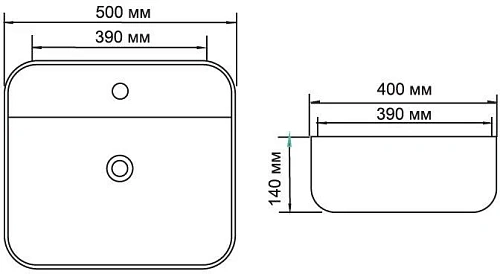 Раковина Aquanet City-2-MB 38,5 накладная, чернач матовая CITY-2-MB Раковина Aquanet City-2-MB 38,5 накладная, чернач матовая CITY-2-MB