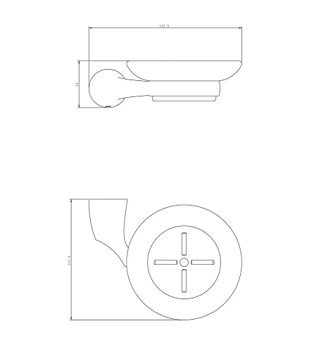 Мыльница Rush Devon DE75411 стеклянная хром Мыльница Rush Devon DE75411 стеклянная хром
