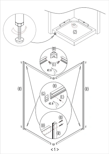 Душевой уголок Taliente 80x80x195см, квадратный, раздвижной, прозр.стекло 6мм, черный профиль TA-08082-1CB Душевой уголок Taliente 80x80x195см, квадратный, раздвижной, прозр.стекло 6мм, черный профиль TA-08082-1CB