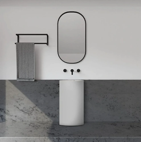 Раковина ABBER Stein AS2506 отдельностоящая, белая матовая Раковина ABBER Stein AS2506 отдельностоящая, белая матовая