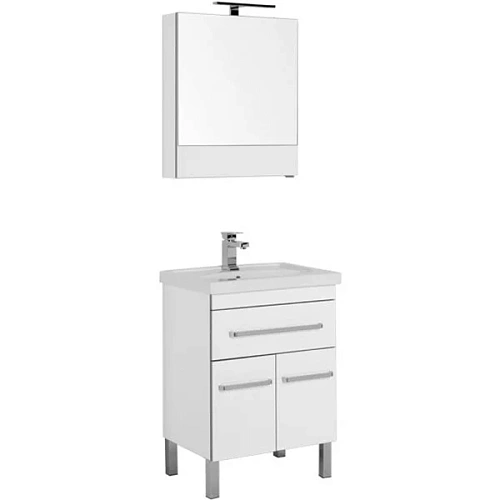 Комплект мебели Aquanet Сиена 60 белый (напольный 1 ящик 2 дверцы) 00196496 Комплект мебели Aquanet Сиена 60 белый (напольный 1 ящик 2 дверцы) 00196496