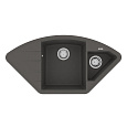 Кухонная мойка Lemark IRKANA 980 врезная угловая из кварцгранита, с крылом, серый шелк 9910047 Кухонная мойка Lemark IRKANA 980 врезная угловая из кварцгранита, с крылом, серый шелк 9910047