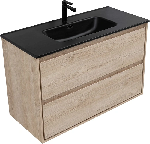 Тумба под раковину Aquanet Милан 100 дуб светлый 00336385 подвесная Тумба под раковину Aquanet Милан 100 дуб светлый 00336385 подвесная