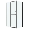 Душевой уголок GROSSMAN Pragma 100.K33.03.120.21.00-200.K33.03.80.21.00 (120х80х195) распашная,черный матовый,стекло прозрачное