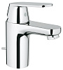 Картинка анонса товара «смеситель для раковины grohe eurosmart cosmopolitan с донным клапаном, низкий излив, хром (32825000)»