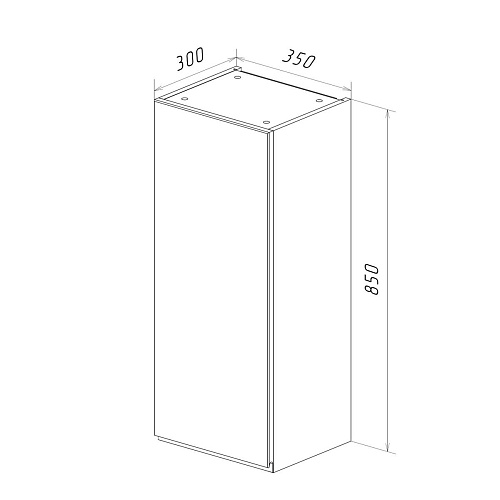 Шкаф Lemark VEON 35 см подвесной, правый, белый LM01V35PL Шкаф Lemark VEON 35 см подвесной, правый, белый LM01V35PL