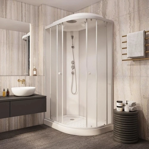 Душевая кабина Parly EF1231L 1200x800 профиль белый, стекло матовое Душевая кабина Parly EF1231L 1200x800 профиль белый, стекло матовое