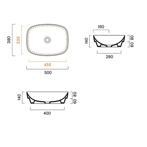 Раковина Catalano Alvea 0624500001 50x38 настольная/полувстраиваемая, белый глянцевый Раковина Catalano Alvea 0624500001 50x38 настольная/полувстраиваемая, белый глянцевый