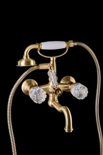 Смеситель для ванны Boheme CRYSTAL бронза (двуручковый) 313-CRST Смеситель для ванны Boheme CRYSTAL бронза (двуручковый) 313-CRST