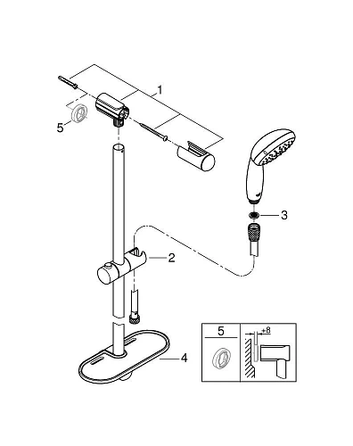 Душевой гарнитур GROHE New Tempesta 100 27926000 Душевой гарнитур GROHE New Tempesta 100 27926000