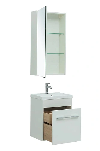 Комплект мебели Aquanet Августа 50 белый (ручка хром) 00287679 Комплект мебели Aquanet Августа 50 белый (ручка хром) 00287679