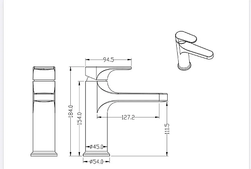 Смеситель для раковины Boheme Spectre черный 451-B Смеситель для раковины Boheme Spectre черный 451-B