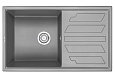 Кухонная мойка Granula 8002, АЛЮМИНИУМ, кварц 790х500 Кухонная мойка Granula 8002, АЛЮМИНИУМ, кварц 790х500