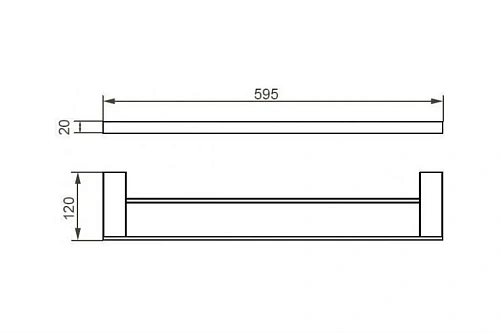 Полотенцедержатель Aquanet 5624DMB (60 см) Полотенцедержатель Aquanet 5624DMB (60 см)
