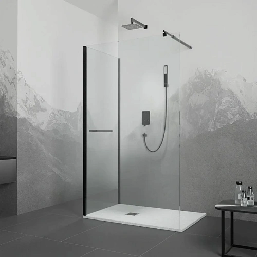 Душевой уголок RGW Walk In WA-005-1B (WA-002B+Z-060-2B) 1000x1000 мм 351005100-14 черный, Easy Clean Душевой уголок RGW Walk In WA-005-1B (WA-002B+Z-060-2B) 1000x1000 мм 351005100-14 черный, Easy Clean