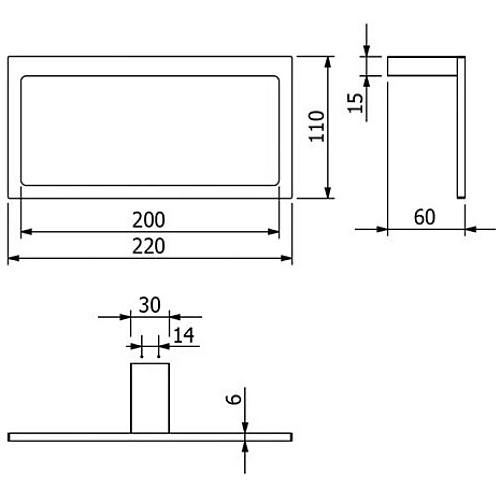 Полотенцедержатель Kludi VELA C 3197839 черный матовый Полотенцедержатель Kludi VELA C 3197839 черный матовый