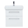 Тумба под раковину DREJA Q MAX, 55 см, подвесная, 2 ящика, белый глянец 77.0001W Тумба под раковину DREJA Q MAX, 55 см, подвесная, 2 ящика, белый глянец 77.0001W
