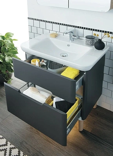 Тумба с раковиной Vitra Sento 65 см 60834 с LED подсветкой и датчиком движения Тумба с раковиной Vitra Sento 65 см 60834 с LED подсветкой и датчиком движения