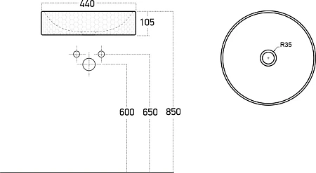 Раковина STWORKI накладная 40 3044-KL 559792 Раковина STWORKI накладная 40 3044-KL 559792