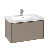 Картинка анонса товара «тумба под раковину villeroy &amp; boch subway 3.0 с подсветкой taupe / taupe c573l2vm»
