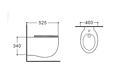 Биде подвесное Aquatek АЛЬТАИР AQ1089-00 525x400x340, цвет белый, крепеж Биде подвесное Aquatek АЛЬТАИР AQ1089-00 525x400x340, цвет белый, крепеж