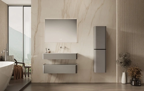 Тумба под раковину Vincea Caprise 1000 VMC-4CA100MLG подвесная, светло-серый матовый Тумба под раковину Vincea Caprise 1000 VMC-4CA100MLG подвесная, светло-серый матовый