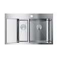 Кухонная мойка Omoikiri Akisame 78-2-IN-R нерж.сталь/нержавеющая сталь 4973063 Кухонная мойка Omoikiri Akisame 78-2-IN-R нерж.сталь/нержавеющая сталь 4973063