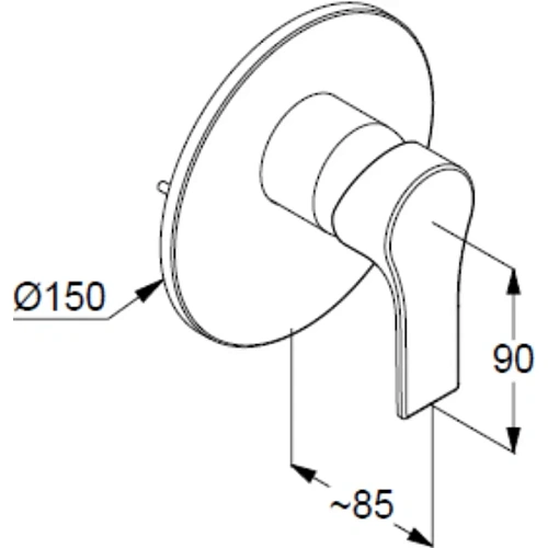 Смеситель для душа Kludi ZENTA SL 487550565 хром Смеситель для душа Kludi ZENTA SL 487550565 хром