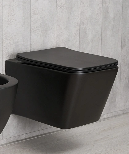 Унитаз подвесной Gid Tr2144Bm 62225Y черный матовый 52x36x33.5 с крышкой микролифт Унитаз подвесной Gid Tr2144Bm 62225Y черный матовый 52x36x33.5 с крышкой микролифт