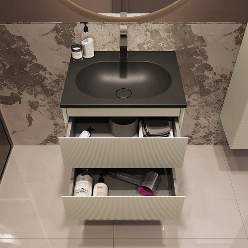 Тумба под раковину Vincea Welle 600 подвесная, бежевый матовый софт-тач Тумба под раковину Vincea Welle 600 подвесная, бежевый матовый софт-тач