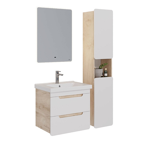 Шкаф-пенал Lemark OLIVIA 35 см подвесной/напольный, левый/правый, дуб кантри/белый LM08OL35P Шкаф-пенал Lemark OLIVIA 35 см подвесной/напольный, левый/правый, дуб кантри/белый LM08OL35P