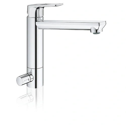 Смеситель для кухни GROHE BauLoop с запорным вентилем, средний излив, хром (31713000) Смеситель для кухни GROHE BauLoop с запорным вентилем, средний излив, хром (31713000)