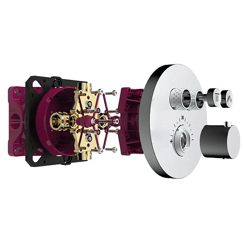 Душевая система AQUAme AQM8405CR с термостатом, хром Душевая система AQUAme AQM8405CR с термостатом, хром