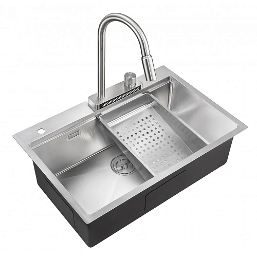 Кухонная мойка Milacio Denia 75 Steel (MC.77420) сталь нержавеющая Кухонная мойка Milacio Denia 75 Steel (MC.77420) сталь нержавеющая