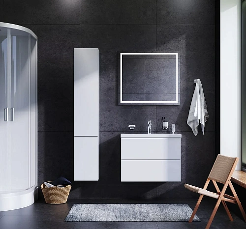 Комплект мебели AM.PM Gem 75 BK90GA белый со смесителем для раковины и аксессуарами Комплект мебели AM.PM Gem 75 BK90GA белый со смесителем для раковины и аксессуарами