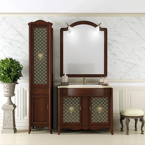 Шкаф-пенал Opadiris Виктория 00000000860 левый орех с темной патиной Шкаф-пенал Opadiris Виктория 00000000860 левый орех с темной патиной