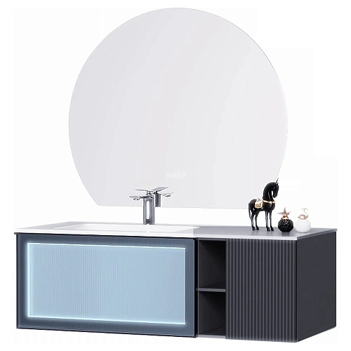 Тумба с раковиной Orans BC-9013-1200L PW цвет: PU030, раковина art marble (white) (800x550x400) 90131200L Тумба с раковиной Orans BC-9013-1200L PW цвет: PU030, раковина art marble (white) (800x550x400) 90131200L