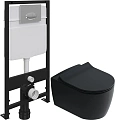 Комплект Унитаз подвесной STWORKI Ноттвиль SETK3104-2616 безободковый, с микролифтом, черный + Систе 587761 Комплект Унитаз подвесной STWORKI Ноттвиль SETK3104-2616 безободковый, с микролифтом, черный + Систе 587761